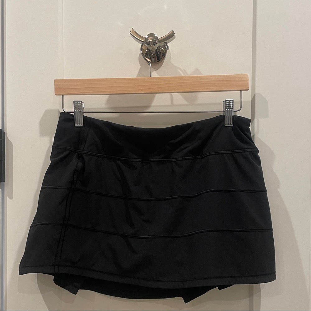 Lululemon Pace Rival Mid-Rise Skirt, Black, size 8
